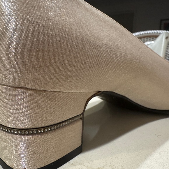 Salvatore Ferragamo Silk pumps with crystals in heels- stunning for a bride! - Picture 10 of 13